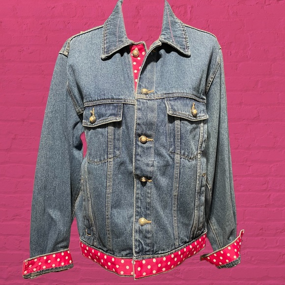 Wrangler Hero Cute Modified Denim Jacket! M/L - Picture 2 of 7